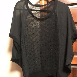 Sexy Sheer Sequin Blouse